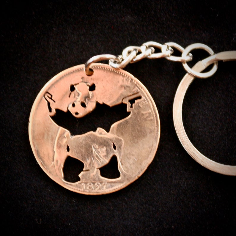 Banksy Shooting Panda Key Chain
