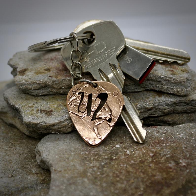 U2 Guitar picks, Coin Necklace, Plectrum Key Chain