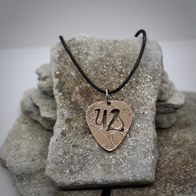 U2 Guitar picks, Coin Necklace, Plectrum Key Chain